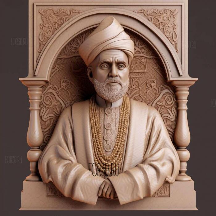 Sultan Qaboos 4 stl model for CNC